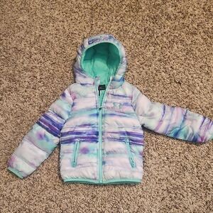 Under Armour Girls' Mint & Purple Watercolor Puffer Jacket